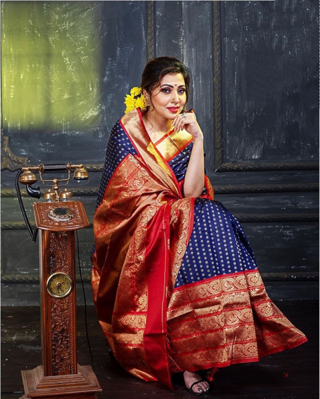 Sareeko Designer Sarees Women's Banarasi Cotton Silk Saree