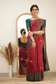 Maroon Colour Pure Soft Silk Saree With Attractive Unstitched Blouse Piece (Mars)