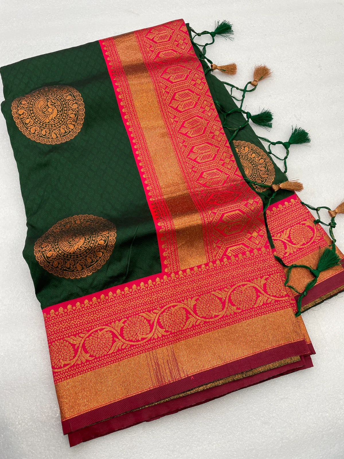 Handloom Weave Saree with Checkered Pattern