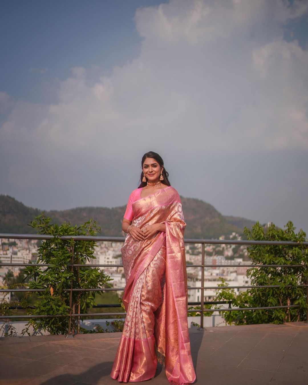 Banarasi silk saree with intricate brocade pattern