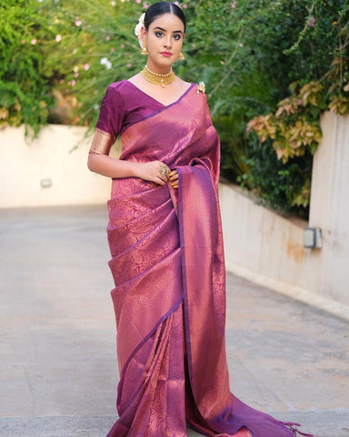 Pure katan silk saree with intricate motifs