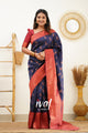 Blue Colour Pure Soft Silk Saree With Energetic Unstitched Blouse Piece (Mars)