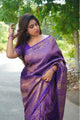 Blue Colour Pure Soft Silk Saree With Lovely Unstitched Blouse Piece (Jupiter)