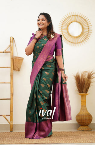 South Indian Silk Saree in Vibrant Colors