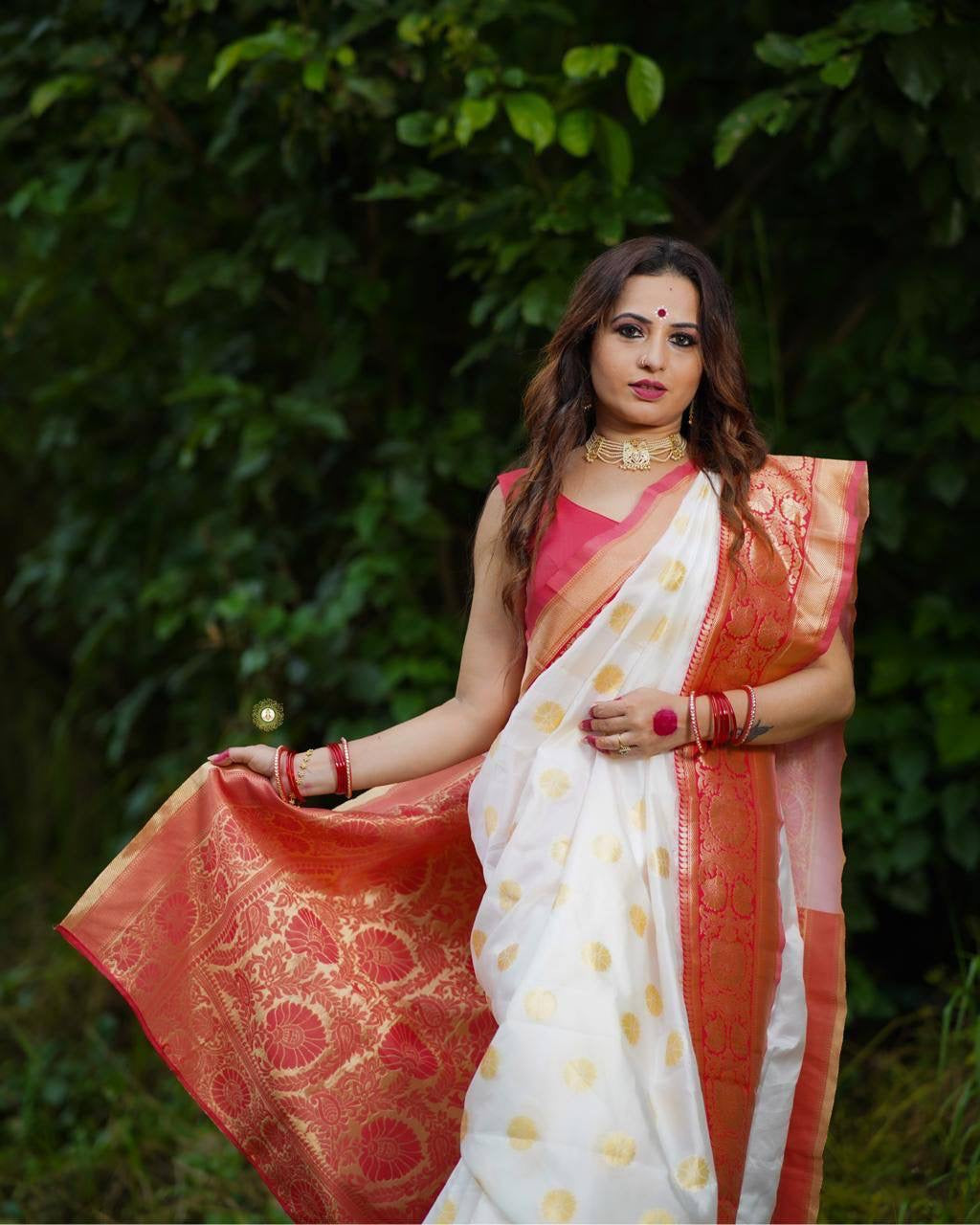 Sophisticated designer smooth silk saree with intricate design