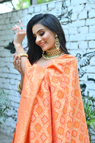 Designer Smooth Silk Saree with Geometric Patterns