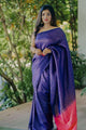 Stunning Violet Colour Semi Silk Saree Weaved With Copper Zari (Earth)