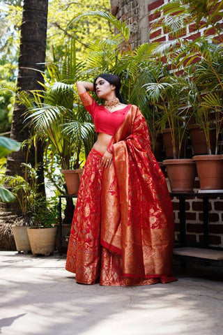 Festive Banarasi silk saree