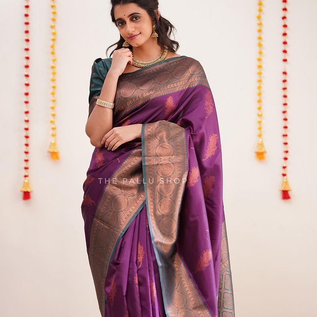 Handloom weave silk saree in vibrant colors