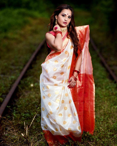 Elegant handloom weave silk saree