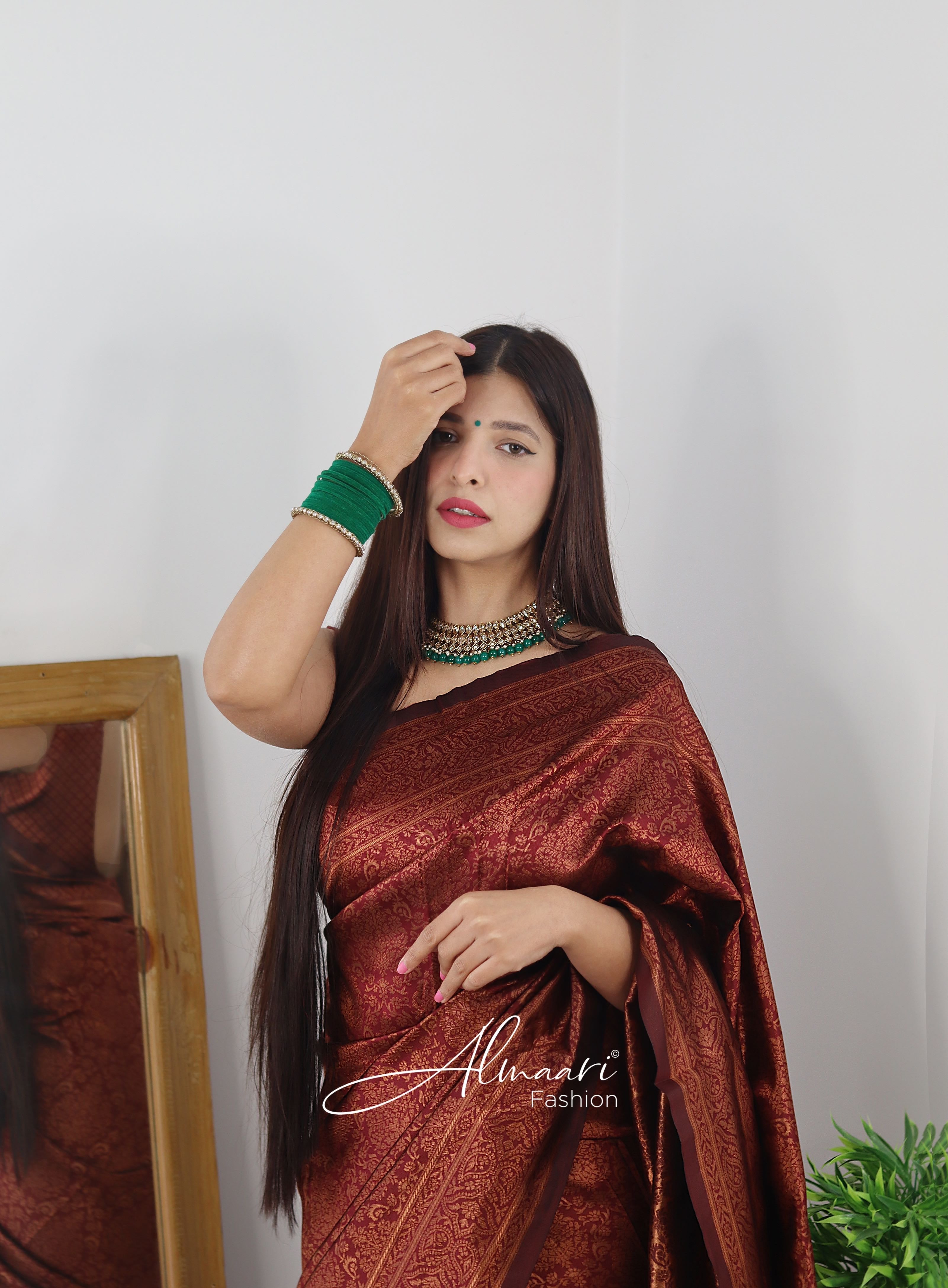 Soft Smooth Silk Saree with Woven Motifs
