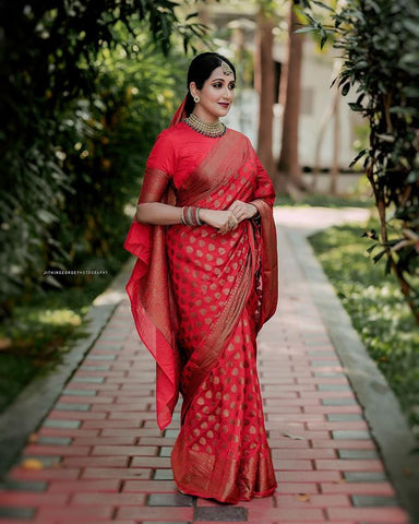 Traditional Handloom Weave Silk Saree with diamond patterns