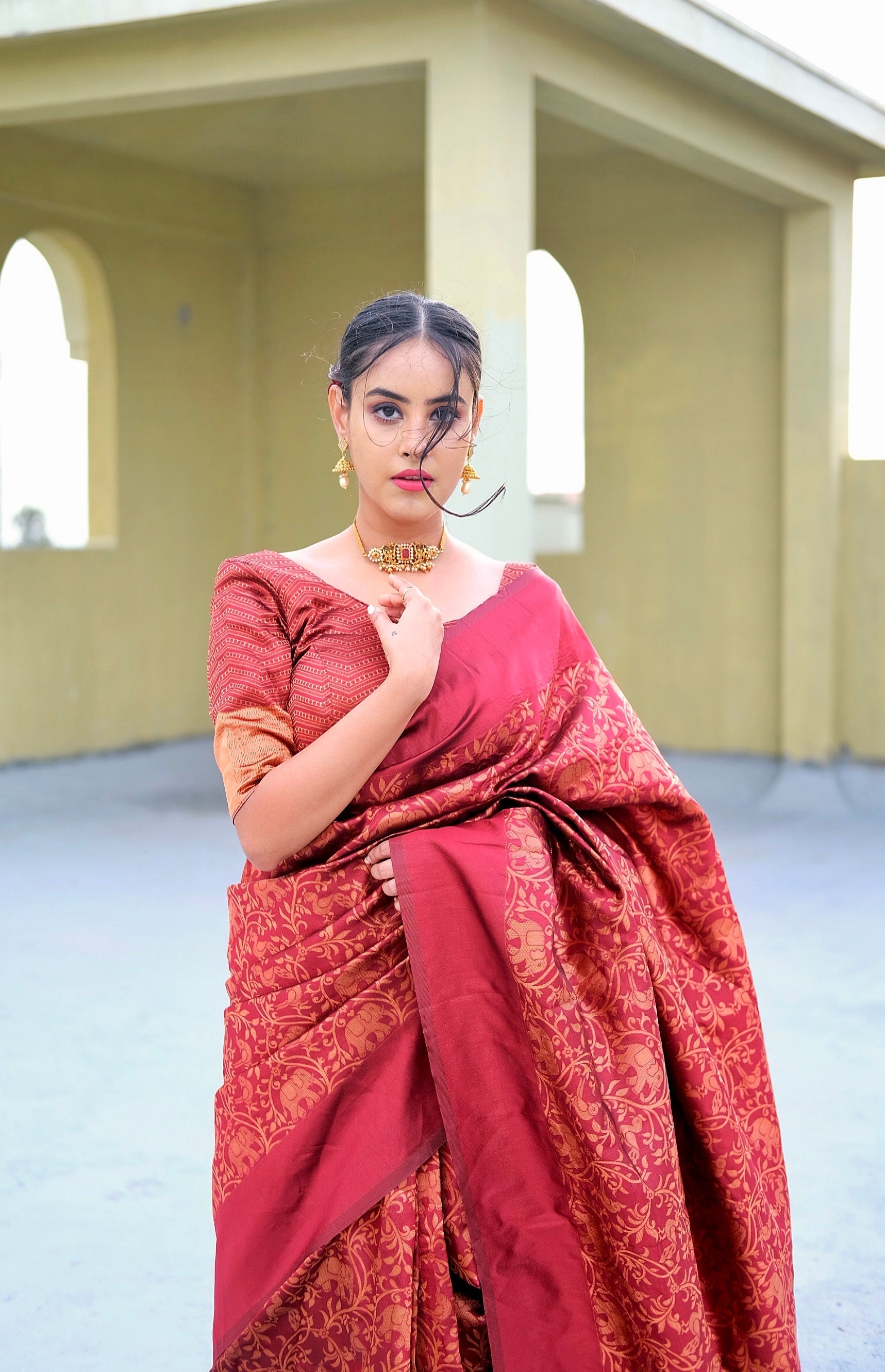 Designer Chennai Silk Saree with Butta Work