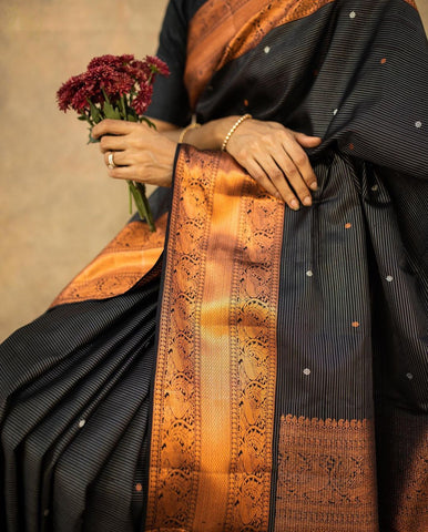 Elegant handloom weave silk saree