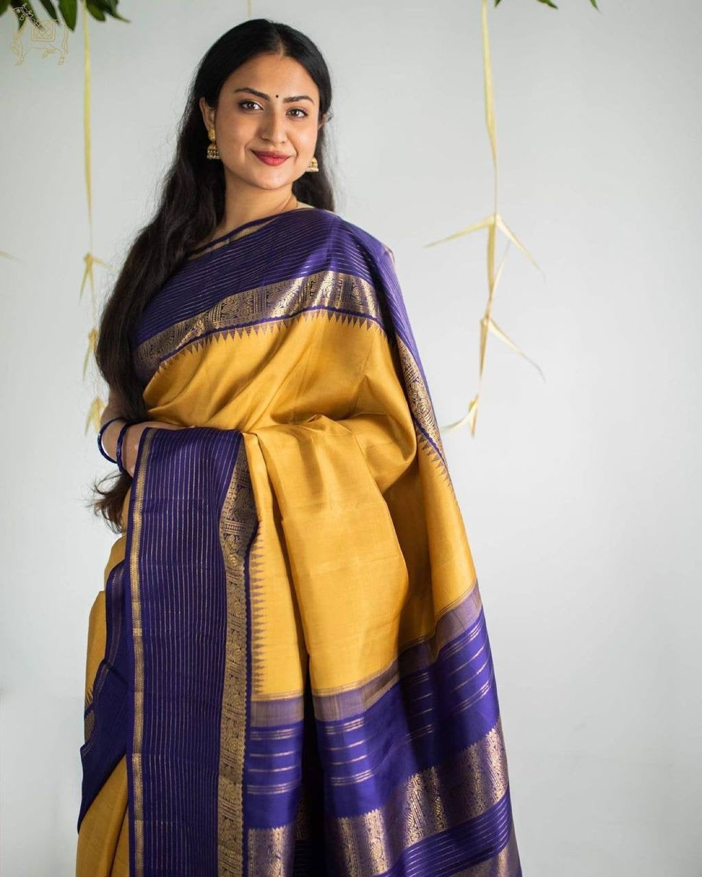 Bold jacquard silk saree