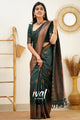 Snazzy Green Pure Soft Silk Saree With Confounding Unstitched Blouse Piece (Mars)