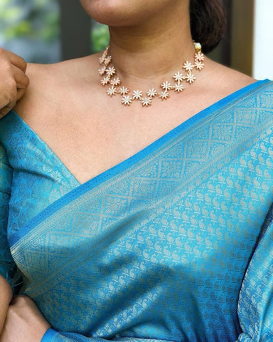 Kanjeevaram silk saree with intricate border work