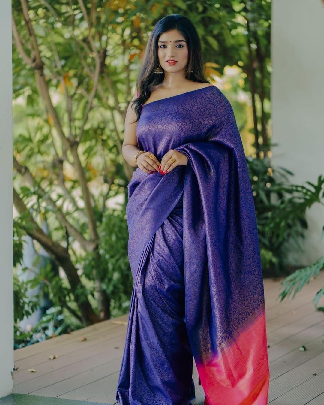 Handloom weave silk saree with ethnic motifs