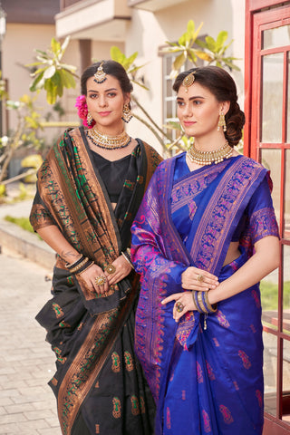 Jacquard Silk Saree with Intricate Design