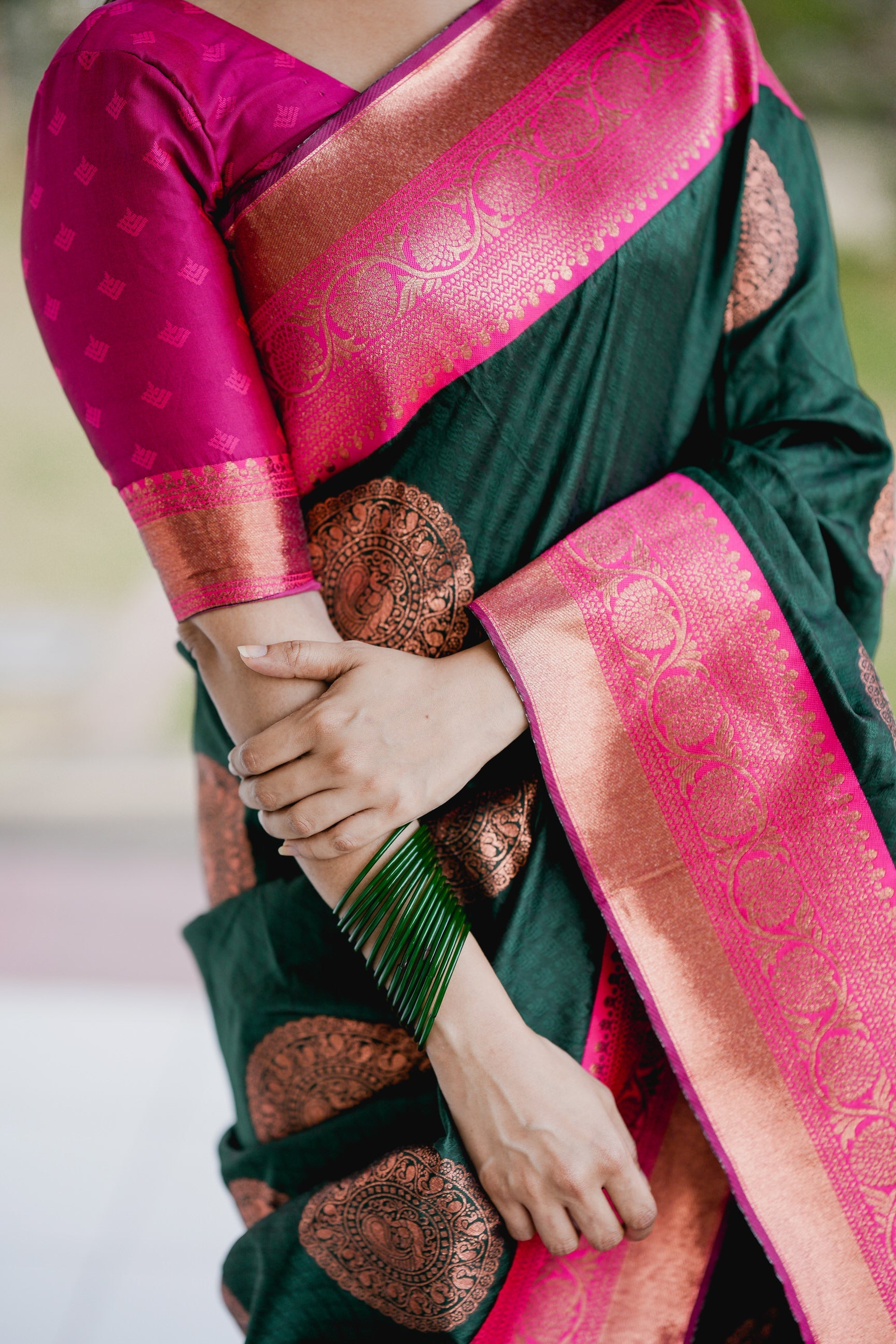 Banarasi Silk Saree with brocade work