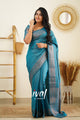 Rama Colour Pure Soft Silk Saree With Lovely Unstitched Blouse Piece (Mars)