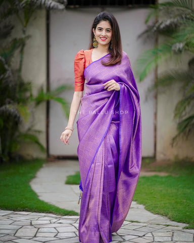 Pure Katan Silk Saree with Lustrous Finish