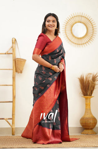Soft Smooth Silk Saree with Abstract Motifs
