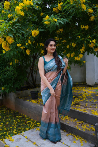 Designer Chennai Silk Saree with geometric motifs
