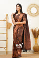 Snazzy Coffee Pure Soft Silk Saree With Confounding Unstitched Blouse Piece (Mars)