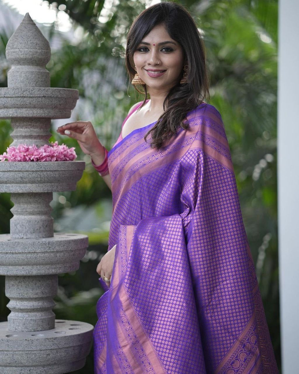 Unique creative art silk saree