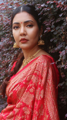 Intricately Woven Kanjeevaram Silk Saree