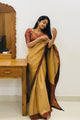 Symmetrical Yellow Pure Soft Silk Saree With Engrossing Unstitched Blouse Piece (Pluto)