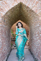 Sea Green Colour Pure Soft Silk Saree With Moiety Unstitched Blouse Piece