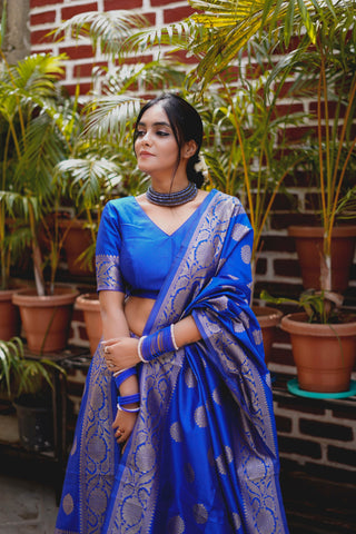Handloom weave silk saree with ethnic tribal design