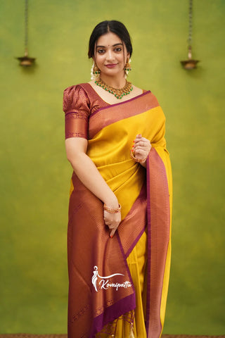 Silky Kanchipuram silk saree