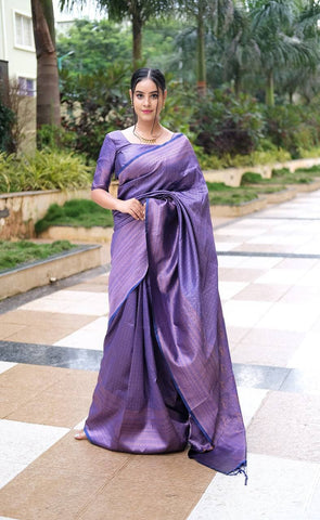 South Indian Silk Saree with Floral Design