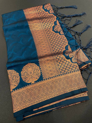 Regal and Timeless Handwoven Kanjivaram Silk Saree