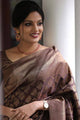 Coffee Colour Pure Soft Silk Saree With Attractive Unstitched Blouse Piece (Jupiter)